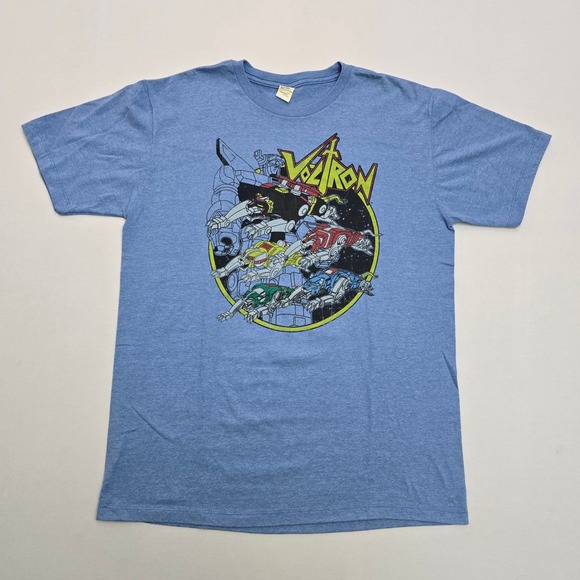 Soft Spun Other - Soft Spun Voltron Vintage Graphic T-Shirt Mens Large Blue Heathered Short Sleeve